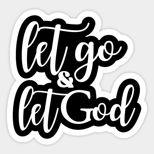 Let Go and Let God Sticker by Therapy for Christians